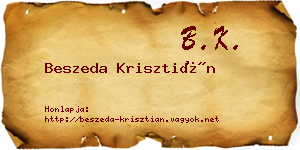 Beszeda Krisztián névjegykártya