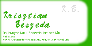krisztian beszeda business card